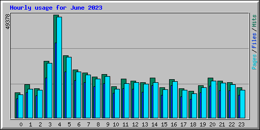 Hourly usage for June 2023